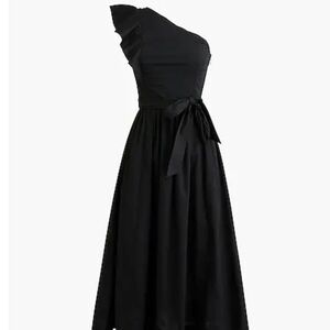 J. Crew Black One-Shoulder Dress